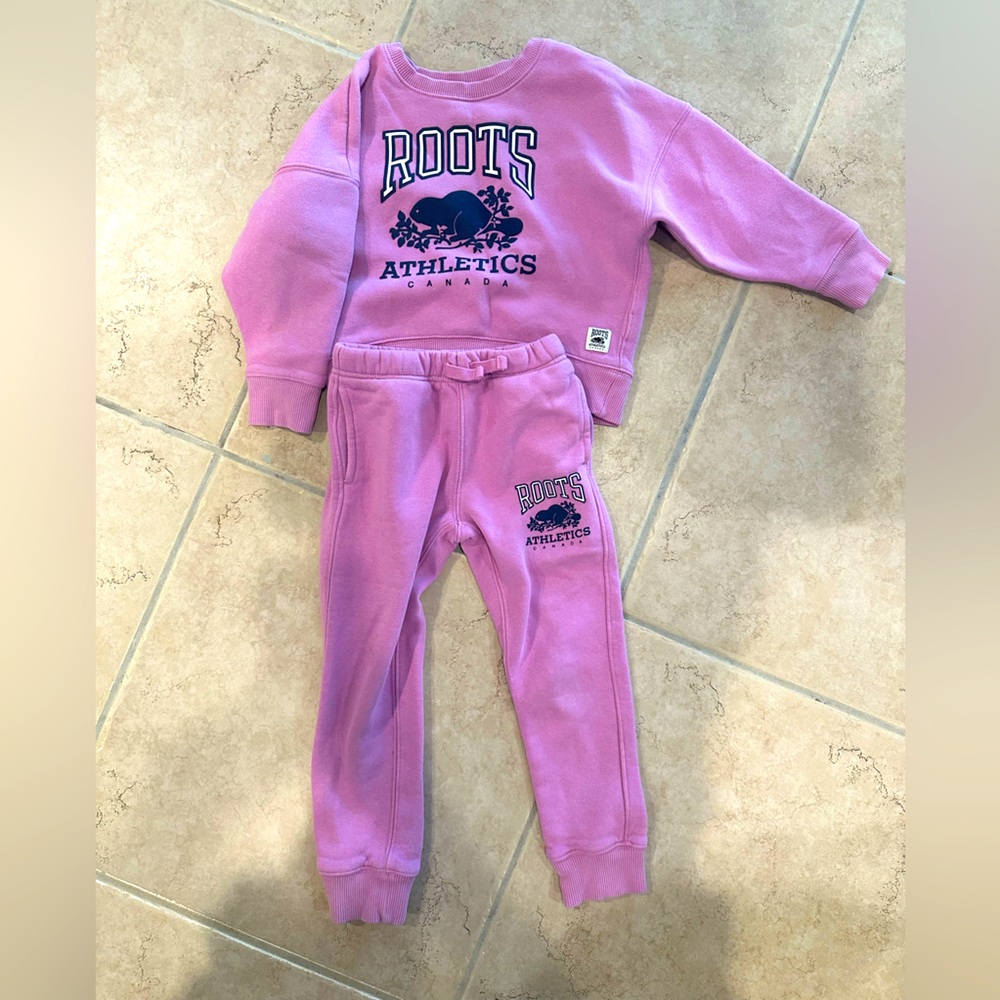 Roots set , kids jogger  set, 5T, light purple